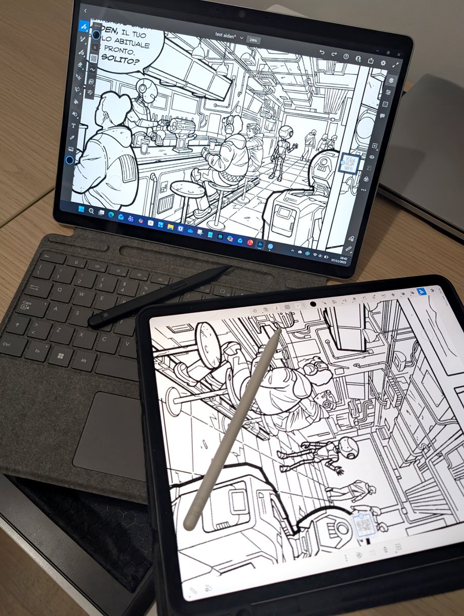Miki_1973's tweet image. Microsoft Surface Pro Copilot+ ARM vs Apple iPad Pro

#SurfacePro #CopilotPC #ARM #Photoshop #DigitalArt #Illustration #iPadPro #MicrosoftSurface #CreativeTools #ArtistLife #TechForCreatives #Apple #Microsoft