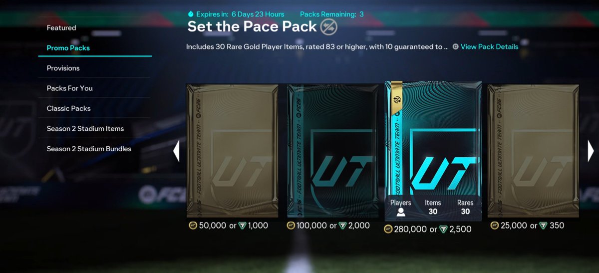 🚨 1x Set the Pace Pack for FREE! 
✅ Like
✅ Comment console
✅ Follow <a href="/FIFAUTeam/">FIFAUTeam</a> &amp; <a href="/KillerFutCoins/">Killer Fut Trading</a>
 
⏰ Winner Picked in 48 hours!  🌟