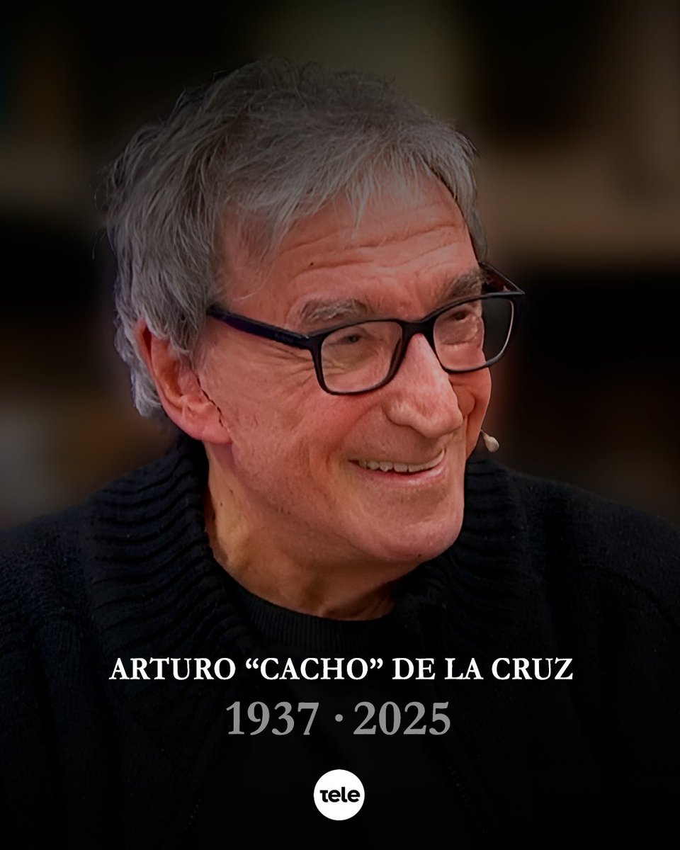Con profundo dolor comunicamos el fallecimiento de Cacho De la Cruz, ícono y referente de nuestra casa y de la televisión uruguaya 📺♾️ 

La Tele envía sus condolencias a su familia, amigos, compañeros y seguidores. 

Hasta siempre, querido Cacho ❤️