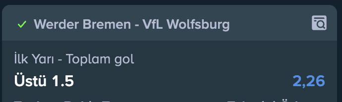 Werder Bremen  - Wolfsburg 🎯

Maçın İlk Yarısı 1.5 Üst Olursa  20 Kişiye 10000₺ Verelim  Rt Fav Takip Yeterli 💰

Kanal davet linkimiz 👉 t.me/Pablolivebets

#Bundesliga #Bitcoin #FIFAWorldCup