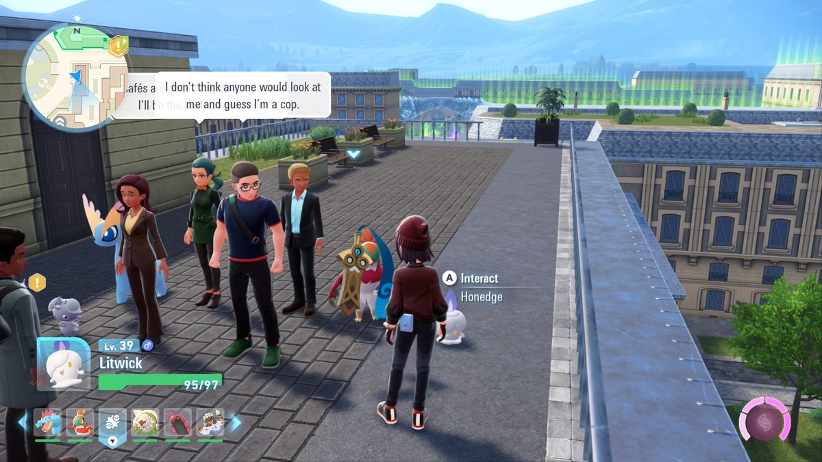 I yelled good morning officer and he looked up 😂 You ain't fooling nobody.

#NintendoSwitch2 #PokemonLegendsZA