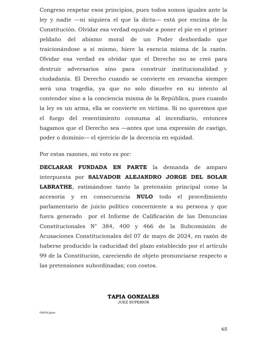 Epicentro_TV's tweet photo. 🚨#ÚLTIMO| Poder Judiciam declara nulo todo el juicio político realizado por el Congreso contra el expremier Salvador del Solar. https://t.co/3Eac2kYBtb
