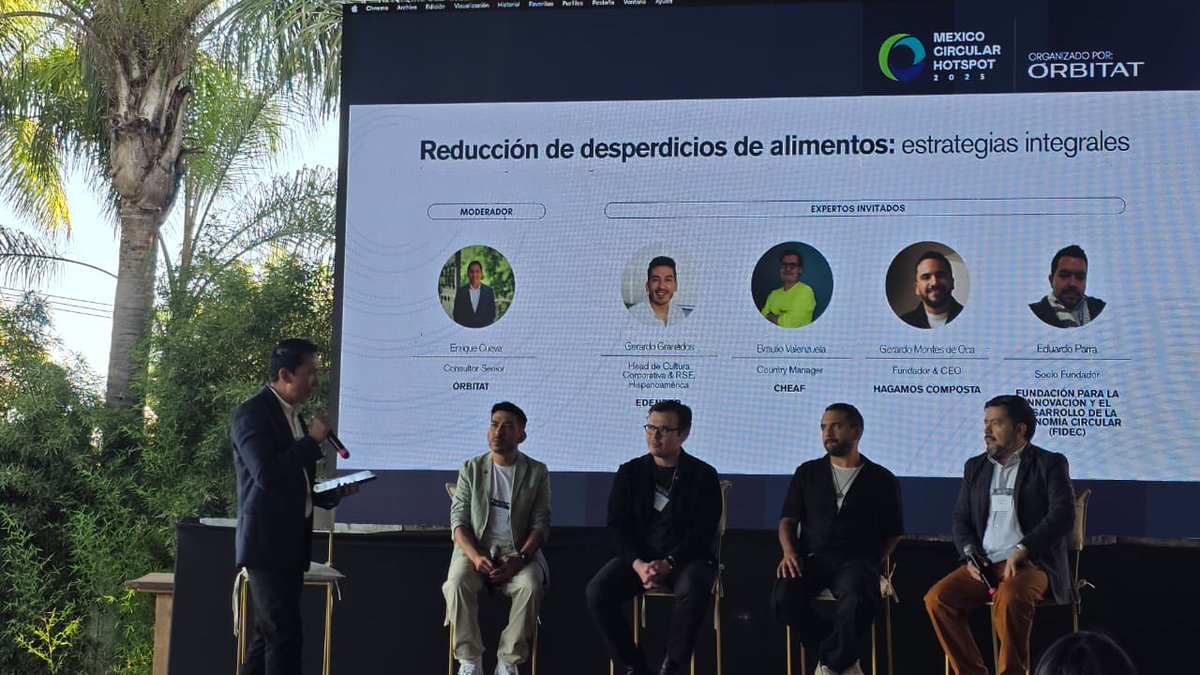 FIDECmx's tweet photo. Participamos en el panel de estrategias integrales para la reducción del #desperdiciodealimentos del Mexico Circular Hotspot, donde compartimos experiencias en la medición, reducción y valorización del desperdicio #economiacircular 🔄🍎 https://t.co/JuUd6xpJjY