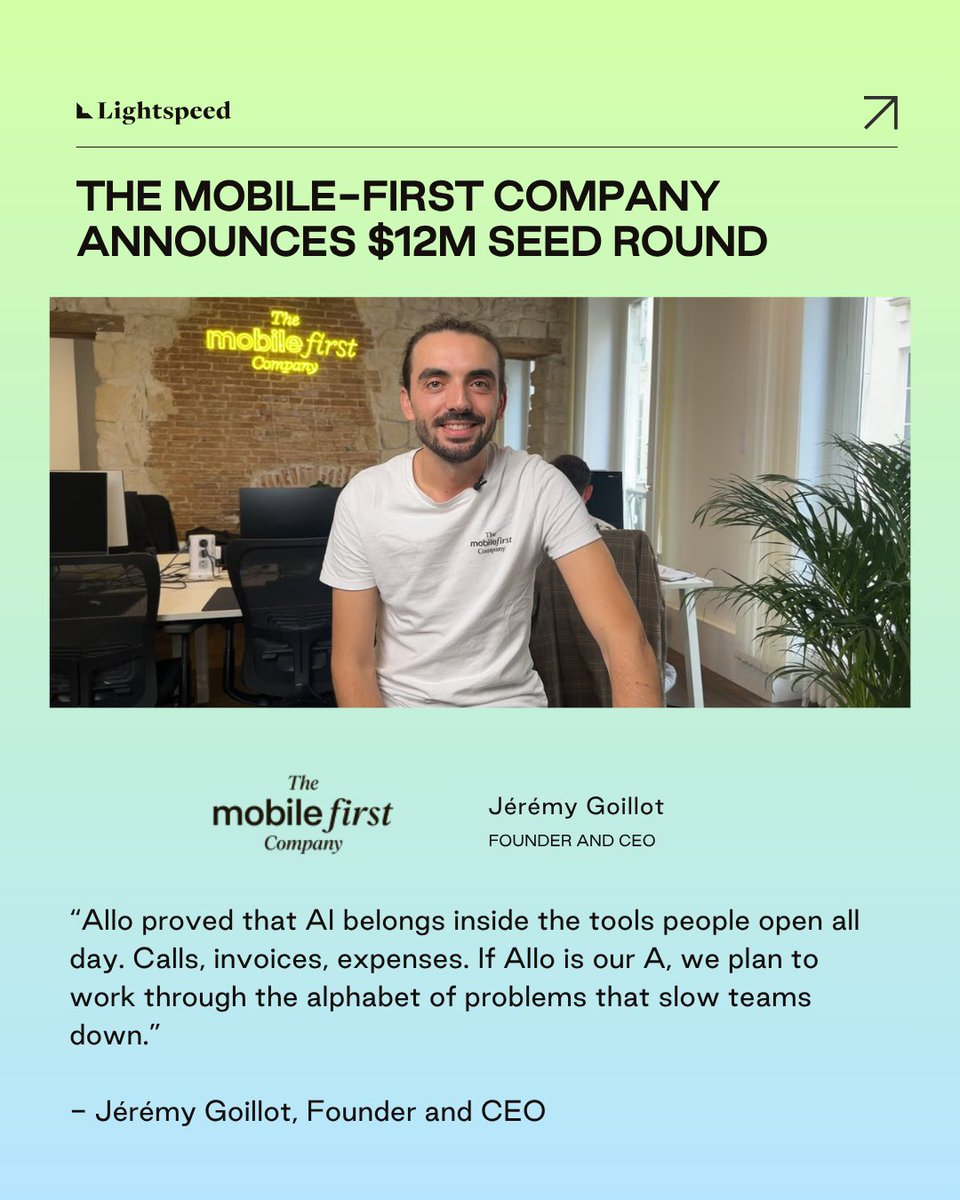 → @MobileFirstCo, an AI platform that delivers mobile-first software to legacy tools for small businesses. Founder and CEO <a href="/TheGoillot/">Jérémy Goillot</a>