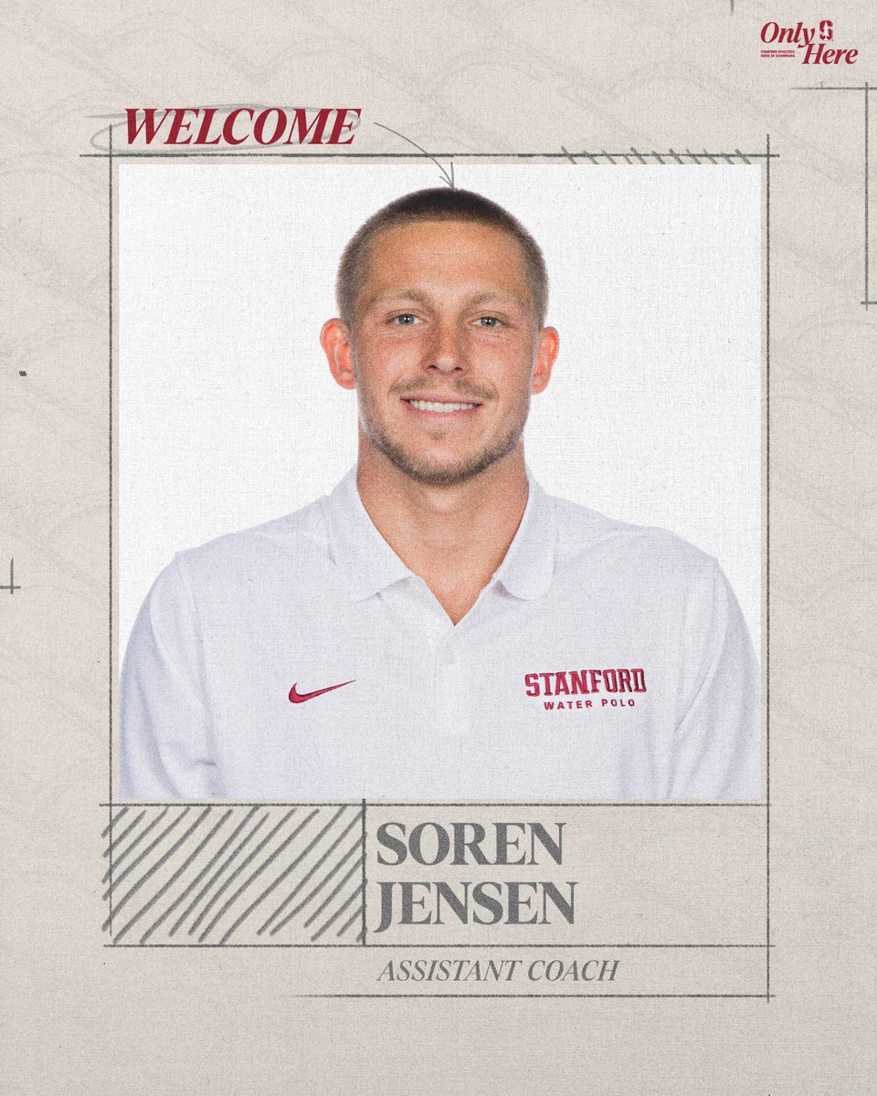 StanfordMWP's tweet photo. All-American in the water ➡️ assistant coach on the pool deck

Welcome Soren Jensen (back) to The Farm!

📰 https://t.co/Jni56me796

#GoStanford https://t.co/T4b4LWZjOH