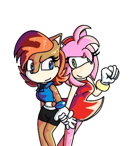 a salamy duo of friendship 🧡🩷

#amyrose #sallyacorn #fanart #art #cute #duo #friends #sega
