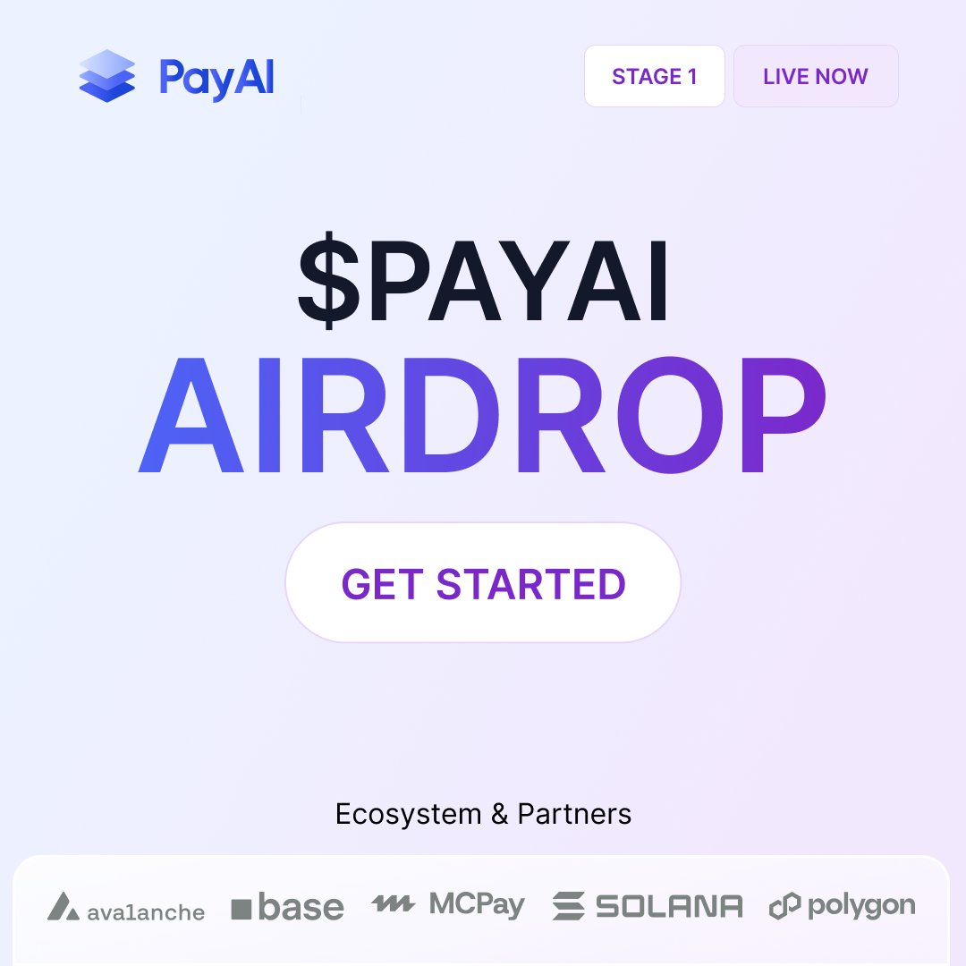 Bullish__Degen's tweet image. PayAI Network x402 Official $PAYAI Airdrop

Thanks to unprecedented growth, we’re taking the next step sooner than planned — delivering value to every PAYAI holder.

🔗 payai.finance

Advancing decentralized finance. Advancing together.

#Binance