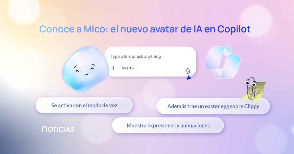 conredsis's tweet image. #NoticiasConredsis | ✨ Conoce a Mico, el nuevo avatar de Microsoft Copilot 📎

#microsoftcopilot #mico #ia #copilot #asistenteinteligente #innovación #clippy #office #easteregg