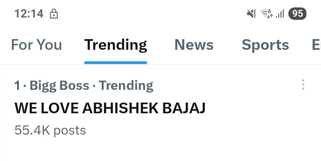 WE LOVE ABHISHEK BAJAJ trending at no. 1 in India. Another unannouced organic trend by <a href="/Humarabajaj6/">Abhishek bajaj</a> fans trending at no. 1. From Noone to most loved contestant #AbhishekBajaj really come long way.