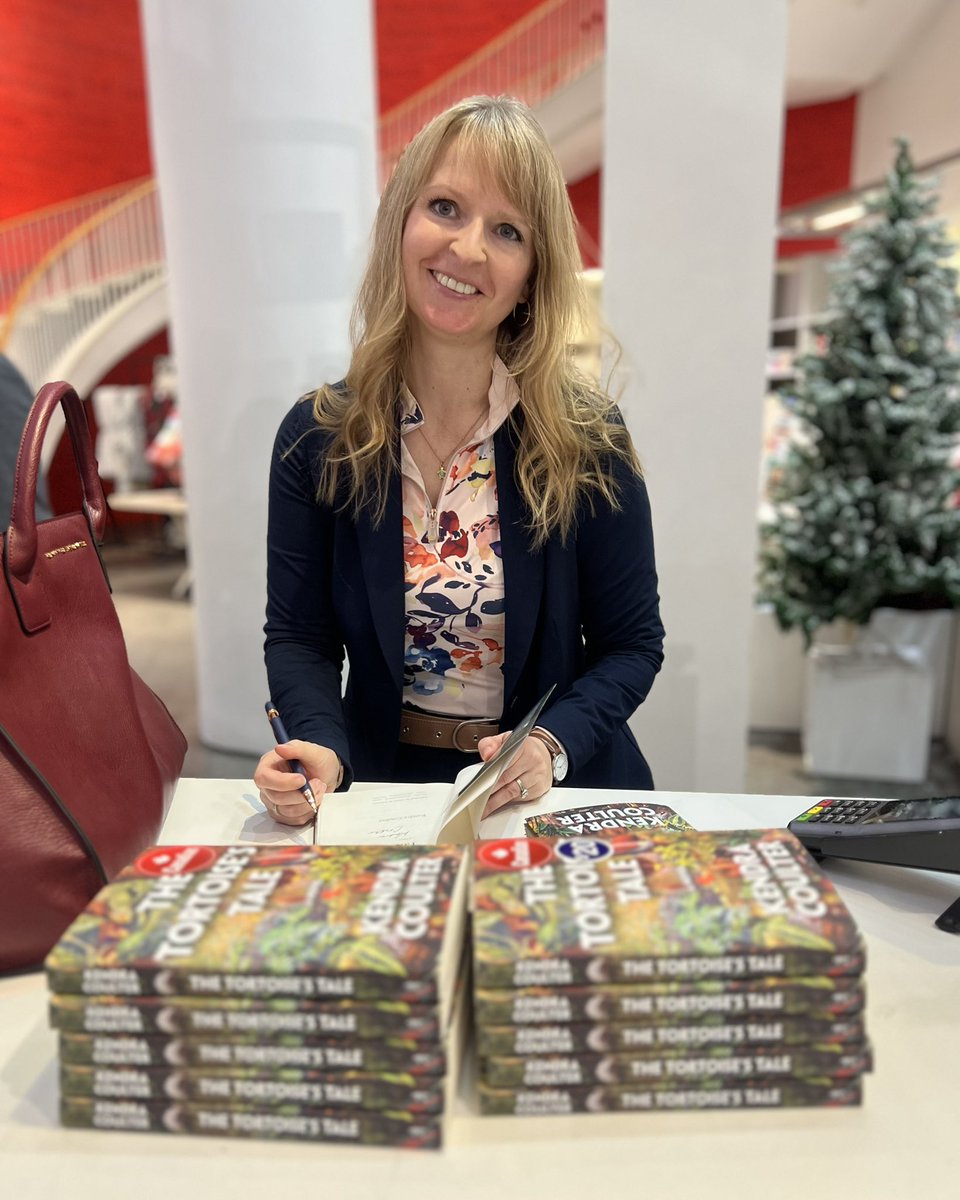 Thanks to <a href="/DrKendraCoulter/">Kendra Coulter</a> for stopping by to sign The Tortoise’s Tale. 

A profound exploration of humanity’s entangled relationship with animals and nature, and how nature views humanity. The Tortoise’s Tale is published by @simonschusterca 

#TheTortoisesTale #animallovers