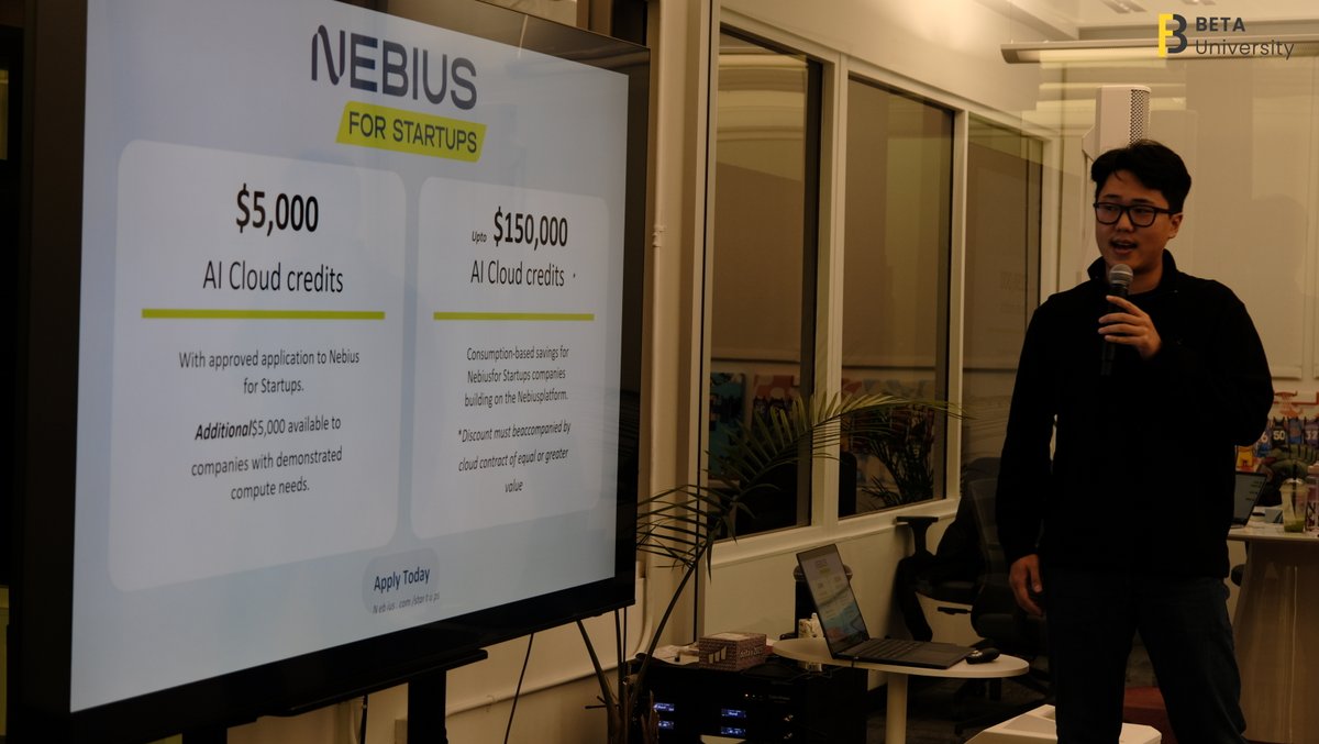 UofBeta's tweet image. 🚀 What a night at Beta University with our partner @NebiusAI!

7 founders took the stage — showcasing how AI is transforming and the message was clear: AI is going vertical.

Huge thanks to everyone who joined us last night

#VerticalAI #DemoDay #BetaUniversity #AI #Innovation