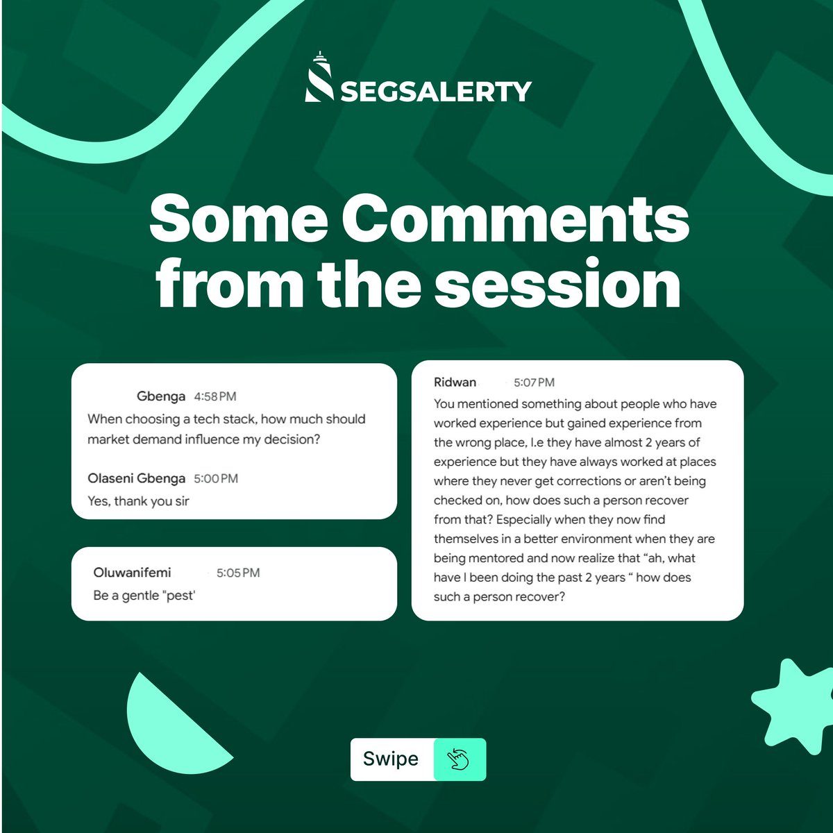 Segsalerty Talent Support tweet media