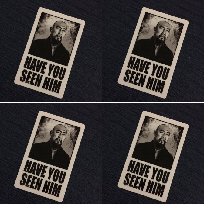 geraldokamura's tweet photo. #haveyouseenhim #animalchin #bonesbrigade #powellperalta #stickersighting #thesearchforanimalchin https://t.co/uLf5DcEdGE