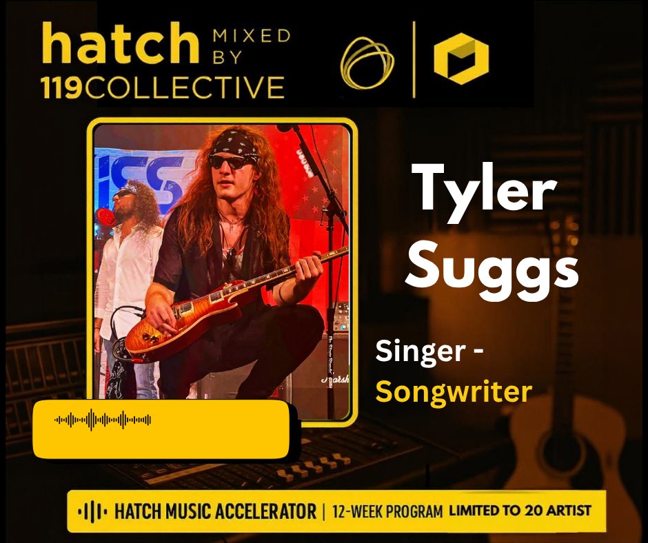 Meet Tyler Suggs 
Tyler’s passion for rock runs deep.
Now he’s perfecting his craft through the Hatch 119 Music Accelerator. 
#Hatch119 #HatchFairhope #119Collective #IndependentArtist #RockMusic #MusicCommunity