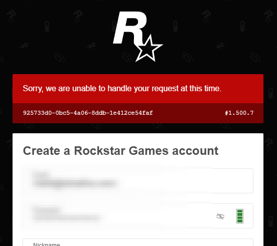 m3rrk4t's tweet photo. @RockstarSupport Just bought RDR2 yesterday and can't create an account. Can't submit a support ticket either on your website! Is there a known outage occurring? https://t.co/0UP2uwyx24