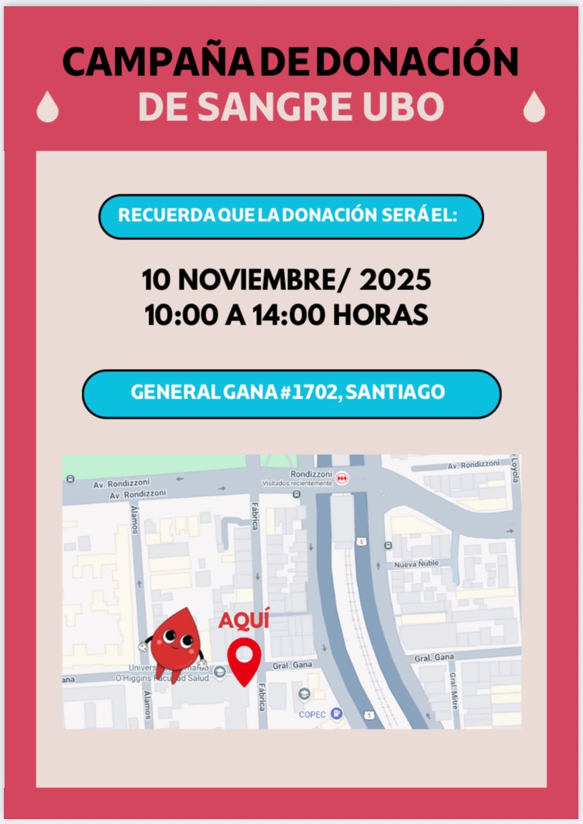 silvisantander's tweet photo. Todos a donar sangre el lunes 10 a las 10 Sede Rondizzoni I tercer piso Hall central  UBO una vez más junto al Banco de Sangre de la Posta Central  Periodismo en campaña DONA SANGRE DONA VIDA https://t.co/dVKhklLizt