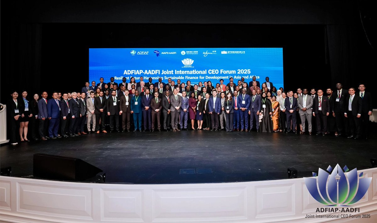 WFDFI_'s tweet photo. 🌍 #WFDFI members in action!
The ADFIAP–AADFI Joint International CEO Forum 2025 united leaders from Asia and Africa to advance sustainable finance, inclusion &amp; innovation under the theme “Resilient Future” 🤝💡

#ADFIAP #AADFI #DevelopmentFinance https://t.co/jSI06wuuwN