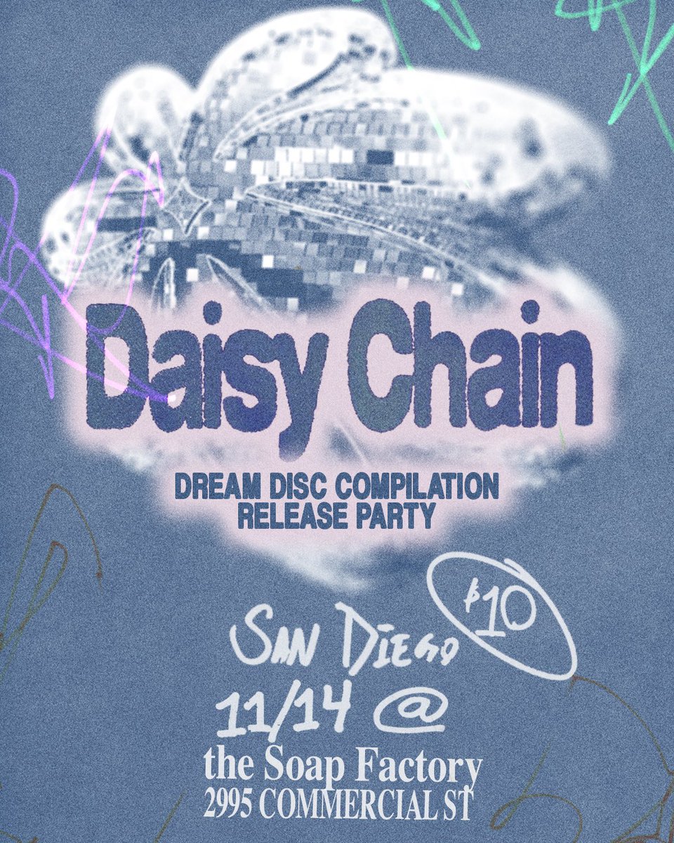 daisychain_sd's tweet image. 2 pop up release parties next week for our dream disc comp, including our first time popping up in LA w/ @hedsdotworld 

ticket 🔗’s below, see yall soon :)