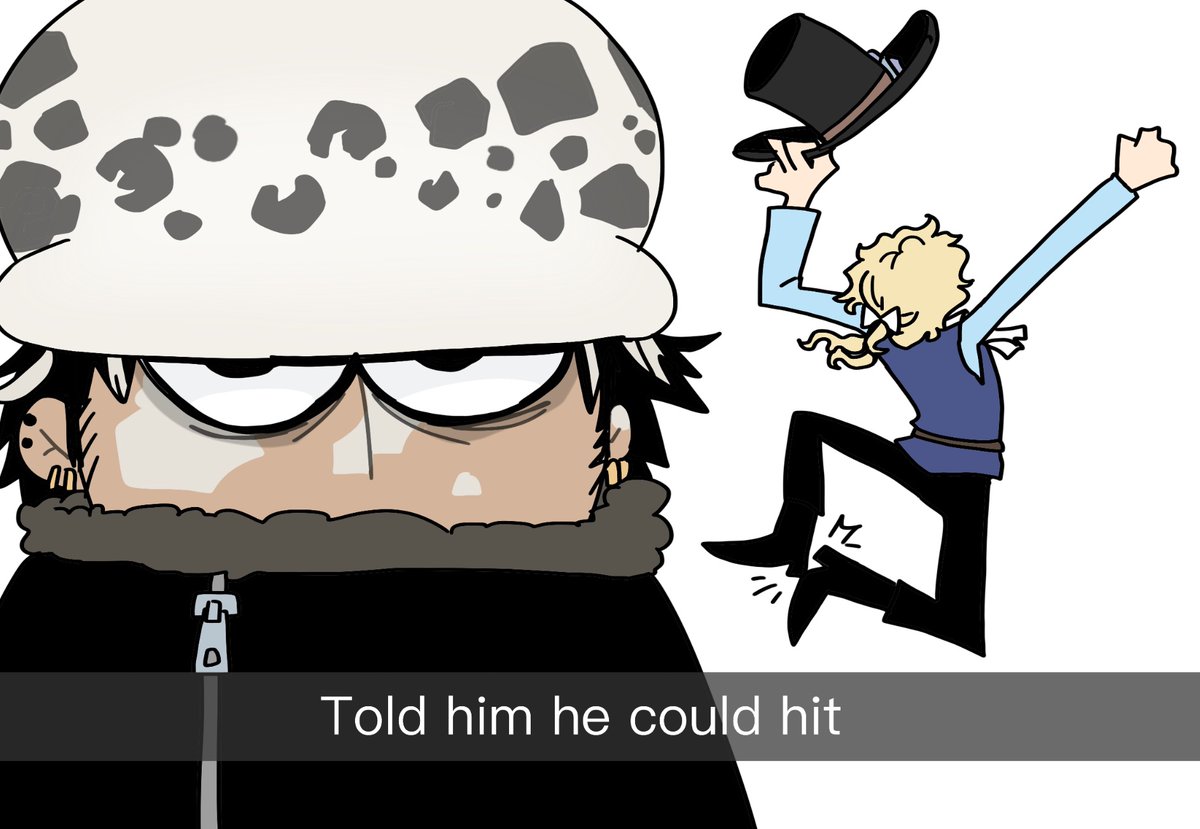 jeaganart's tweet photo. Sybau or whatever their ship name is 

#onepiece #sabo #trafalgarlaw #sabolaw https://t.co/GKtWBjKn0q