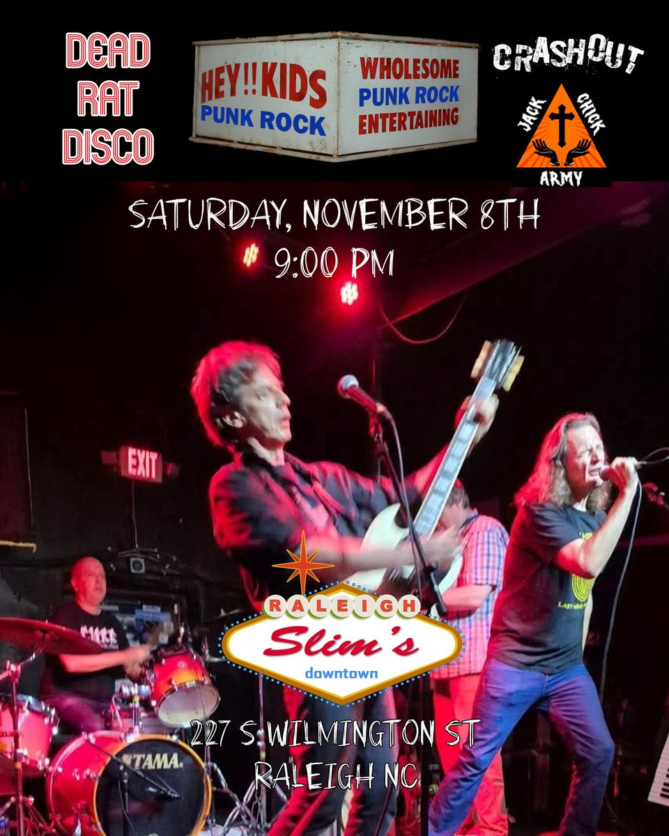 TOMORROW!  RALEIGH!  FIVE BUCKS!  NOISE AT NINE!