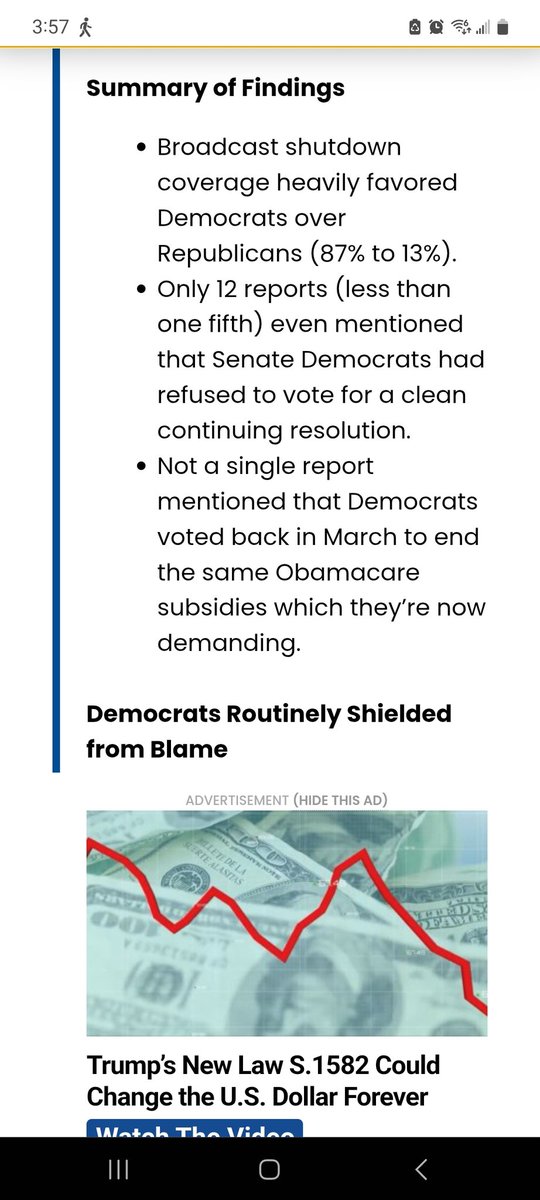 SD73660's tweet image. A recent study by the Media Research Center shows that the news media has been supporting the Democrat party during the government shutdown. 

This won't surprise conservatives who have recognized for yrs that the media acts as the public relations branch of the Democrat party
