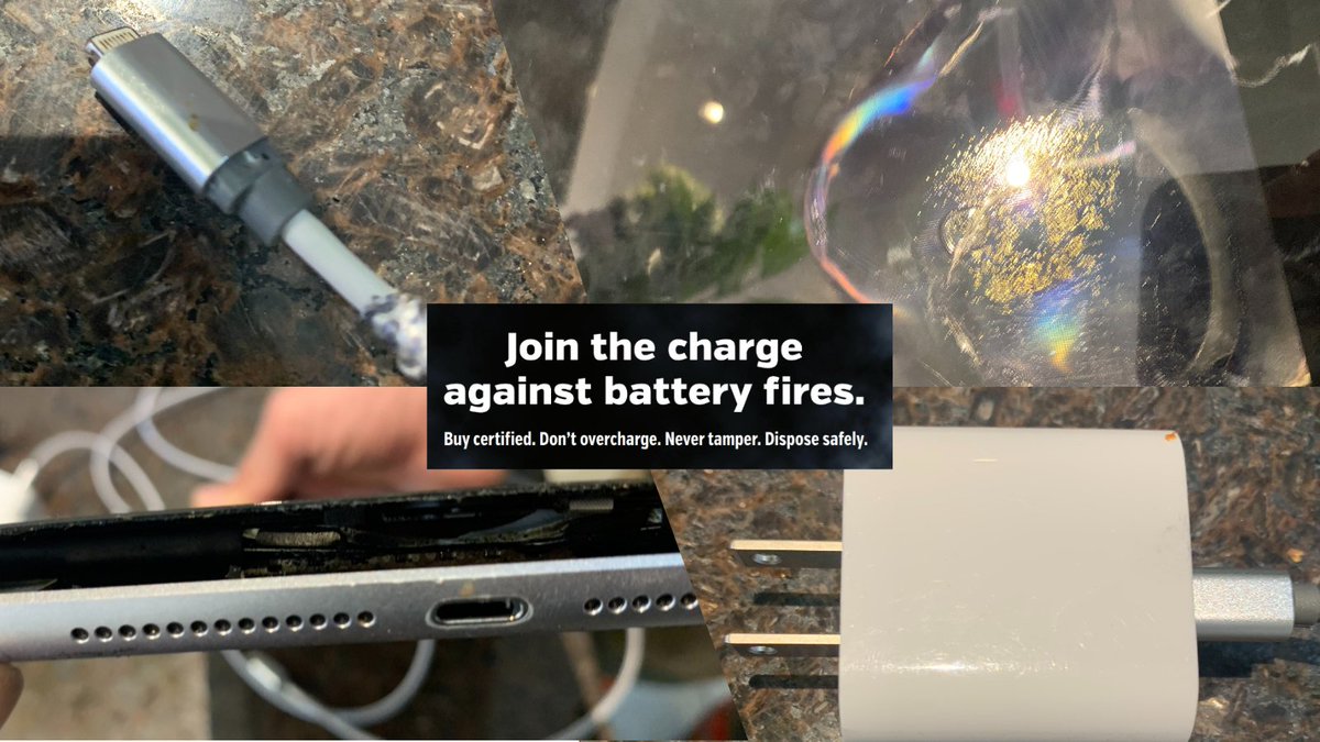 🚒Recently, firefighters responded to a call in #BurlON due to smoke in a home. Crews worked quickly to locate the cause of the smoke, a tablet on the kitchen counter which was plugged in and melted. Prevent this from happening at your home, visit 👉 burlington.ca/batterysafety