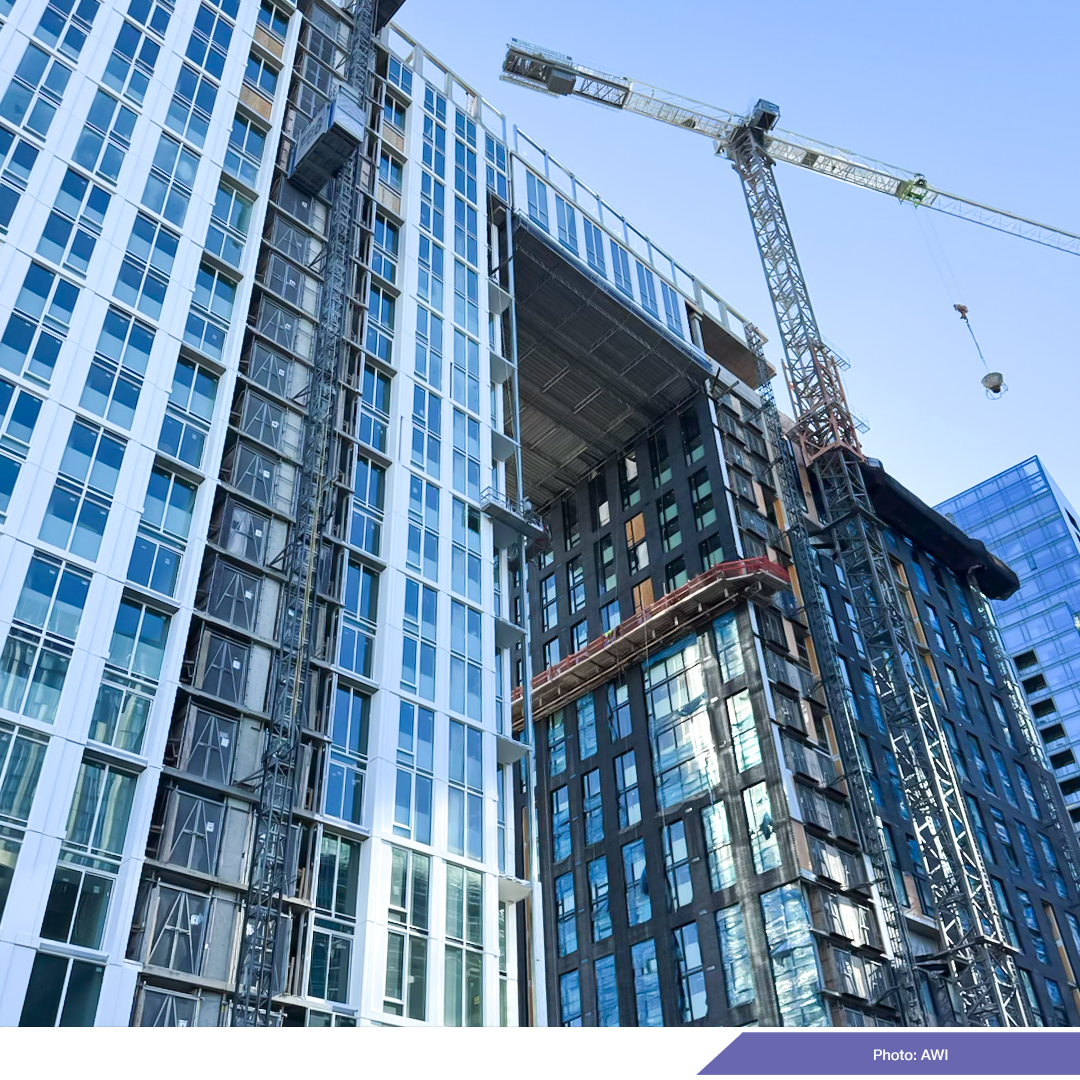 advancedwindow's tweet image. AWI teams always provide impressive solutions to challenging jobs. Crews rigged a temporary scaffold system to install a soffit under the sky bridge at J Rivelle in Arlington. Great work as usual! Partners: Jefferson Apartment Group, Shalom Baranes, @CBGBuildingCo 
#fenestration