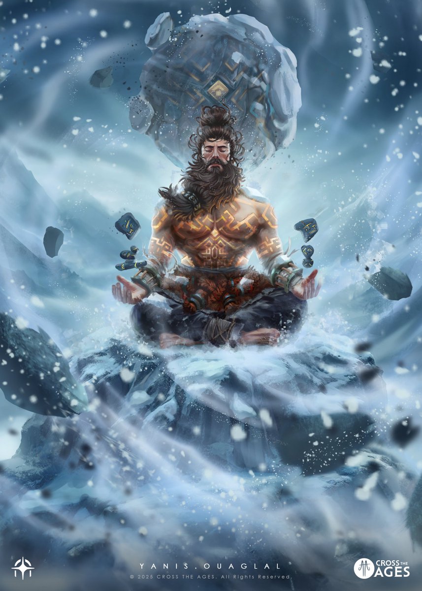 Tumul Standard SR -  Fier de vous dévoiler ma dernière illustration pour <a href="/CrossTheAges/">Cross The Ages</a>

J'ai cherché à capturer un moment de pure concentration là où le mental est mis à l'épreuve par les force élémentaire !

 #CTA #TCG #Illustration #TCG #Draw #Concetart