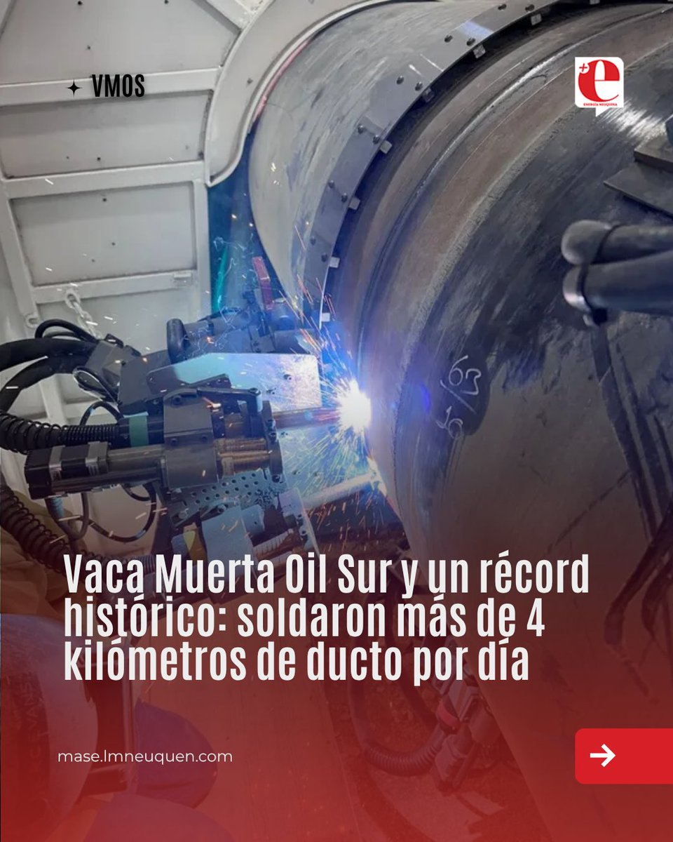 MasEnergiaLMN's tweet image. 👨‍🏭 La construcción del #VacaMuerta Oil Sur (#VMOS) acaba de marcar un antes y un después en la industria energética argentina.
