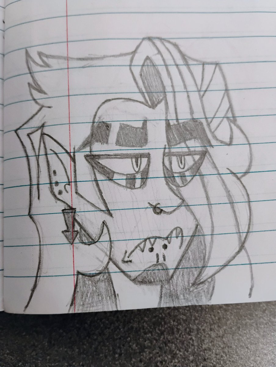 Quick doodle sketch I did in class for my redesign of Cain

#HazbinHotel #HazbinHotelFanart #HazbinHotelOC #HazbinHotelCain