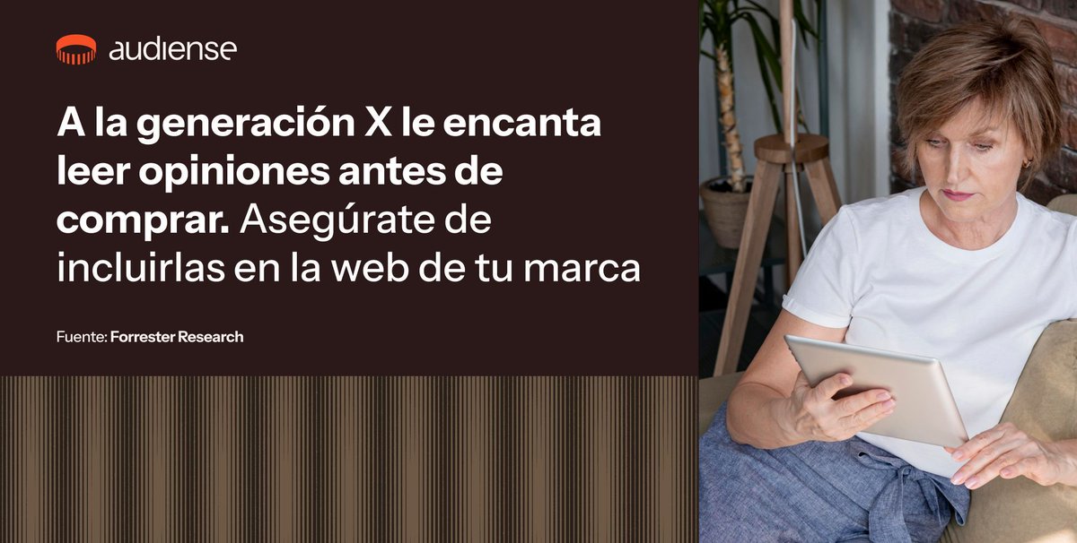Audiense_es's tweet photo. ¿Qué valora la Generación X? Confianza, calidad y, sobre todo, resultados probados. 

Antes de comprar, quieren leer reseñas. 🛍️

Aquí tienes otros aspectos que debes tener en cuenta si Gen X es tu público objetivo: https://t.co/MasMaRsmRF https://t.co/j1jCZb2JHy