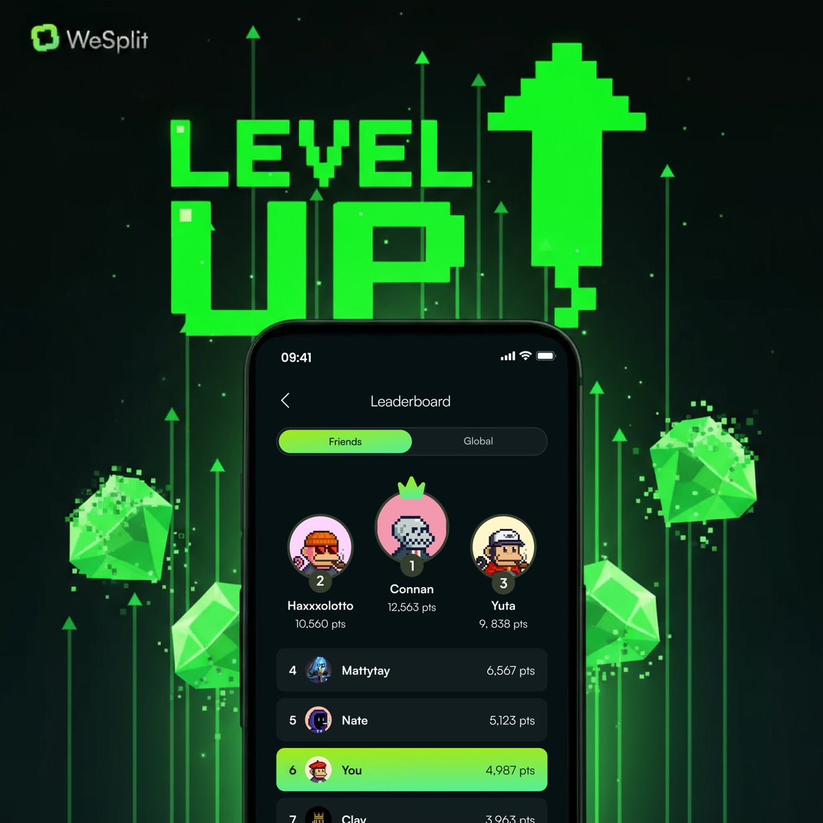 Something spicy is landing on <a href="/wesplit_io/">WeSplit</a> soon…
and it’s about to turn every split into a competition🏆

Flex your activity.
Compete with your friends.
Earn surprises along the way 🎁

If you’ve been splitting bills…
get ready to start competing.

Stay tuned.
This one’s gonna