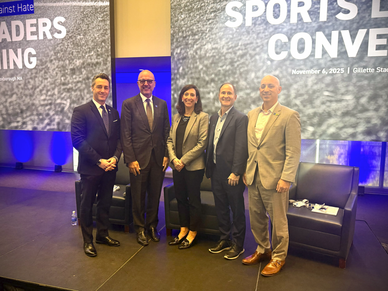 AJCCEO's tweet image. It was a pleasure to join such a distinguished panel discussion on understanding today’s antisemitism at the @BSQAorg’s Sports Leaders Convening with Michael Masters (@Official_SCN), @AdamL, and @JGreenblattADL. Thanks to Bob Kraft for putting this important panel together and…