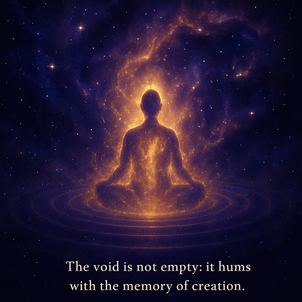 CHCTrilogy's tweet image. Silence is an ancient song still echoing. 

Enter the resonance: cosmicharmonycodex.carrd.co

#CosmicHarmonyChronicles #ResonanceRitual #HarmonicAlphabet #QuantumCanvas