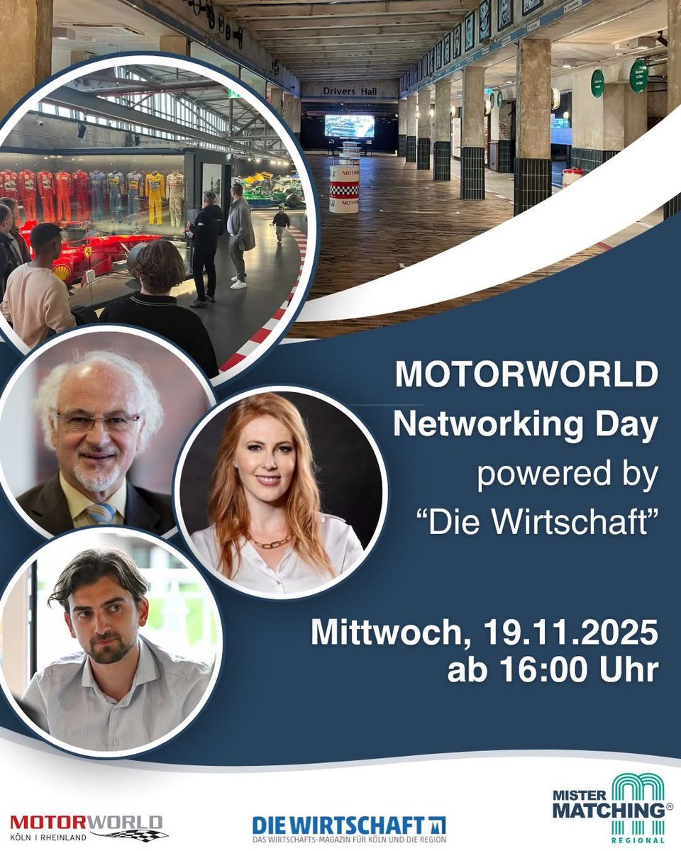 Nun schon mehr als 130 Abmeldungen: eventbrite.de/e/motorworld-n… Danke u.a. an  <a href="/Regio_Koeln/">MISTER MATCHING Regional</a> <a href="/EllenKamrad/">Menschen * Emotionen * Erlebnisse / Ellen Kamrad</a> <a href="/Motorworld_de/">Motorworld</a> #Köln #MisterMatching