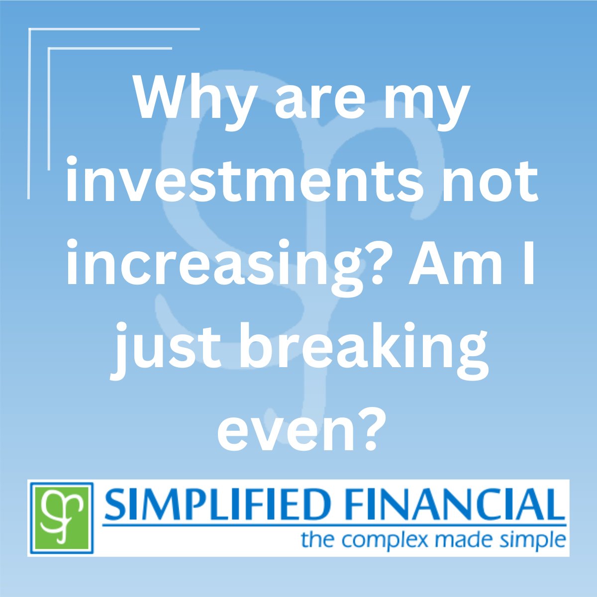 SimplifiedFin's tweet image. Ever wondered why your #investments are not increasing? It could be the fund is conservative, the fees outweigh the earnings, or it is purely a savings account that relies on your contributions. Give us a call to review your options!

We are here to help!
linktr.ee/simplifiedfina…