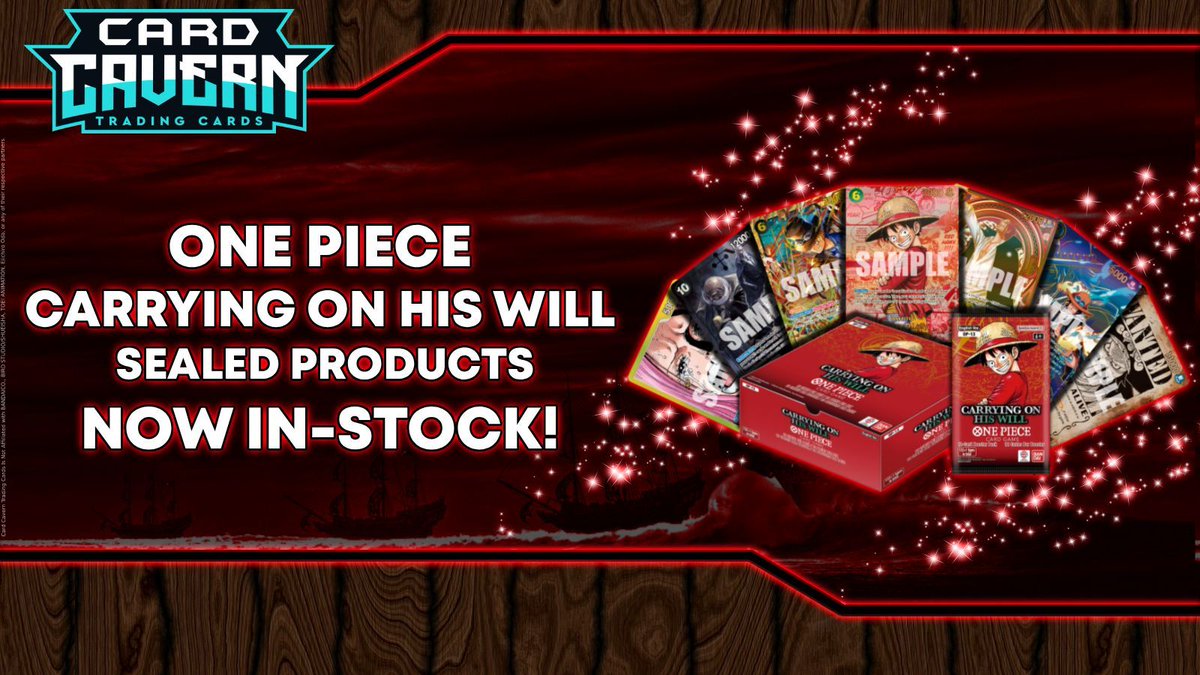 One Piece Card Game: Carrying On His Will Now In-Stock! 🏴‍☠️☠️

Shop Here 🛒 bit.ly/CarryingOnHisW…

#ONEPIECE #OnePieceTCG #OnePieceCardGame #OPCG #OnePieceCards #OP13