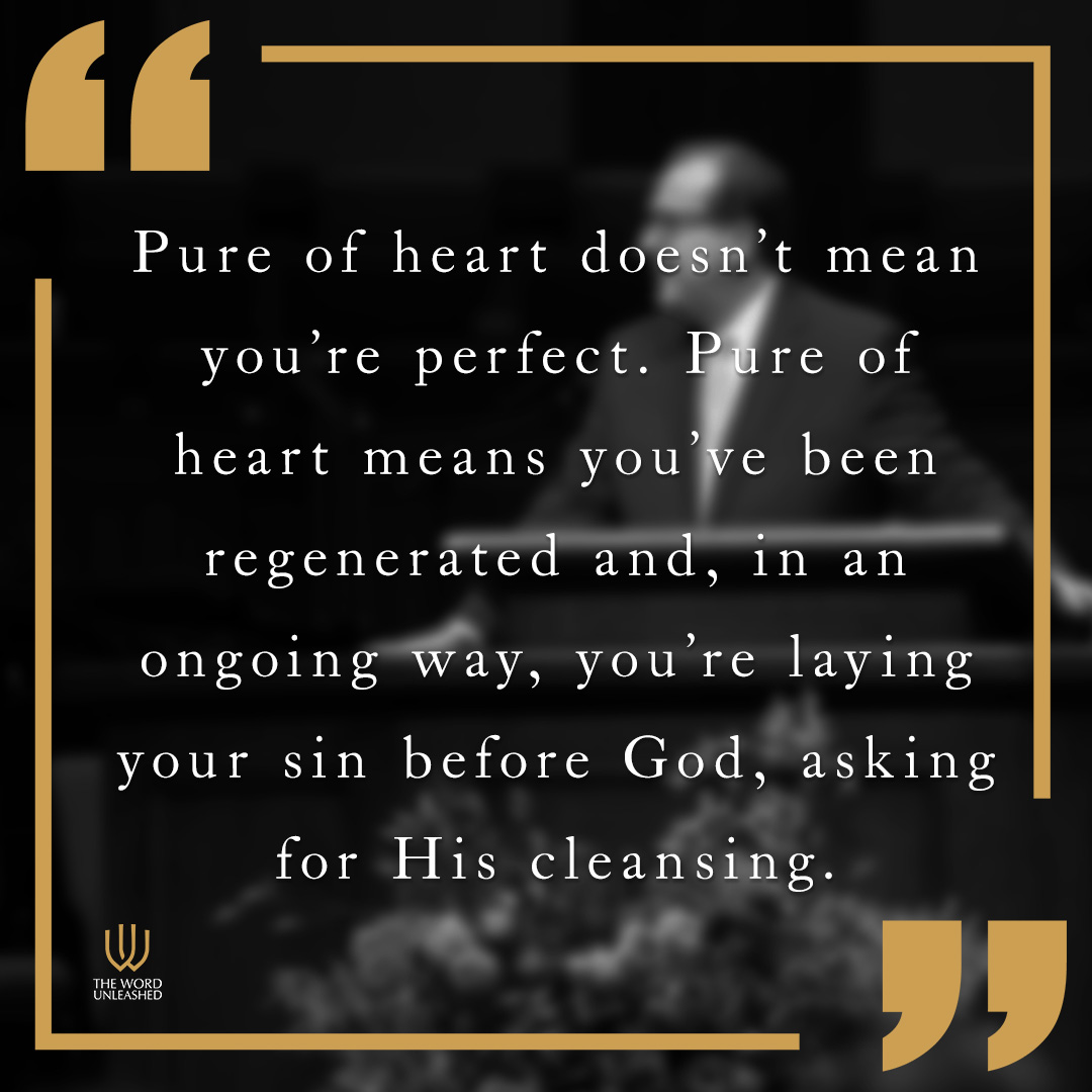 WordUnleashed's tweet image. &quot;Pure of heart doesn&apos;t mean you&apos;re perfect. Pure of heart means you&apos;ve been regenerated and, in an ongoing way, you&apos;re laying your sin before God, asking for His cleansing.&quot;

— Tom Pennington