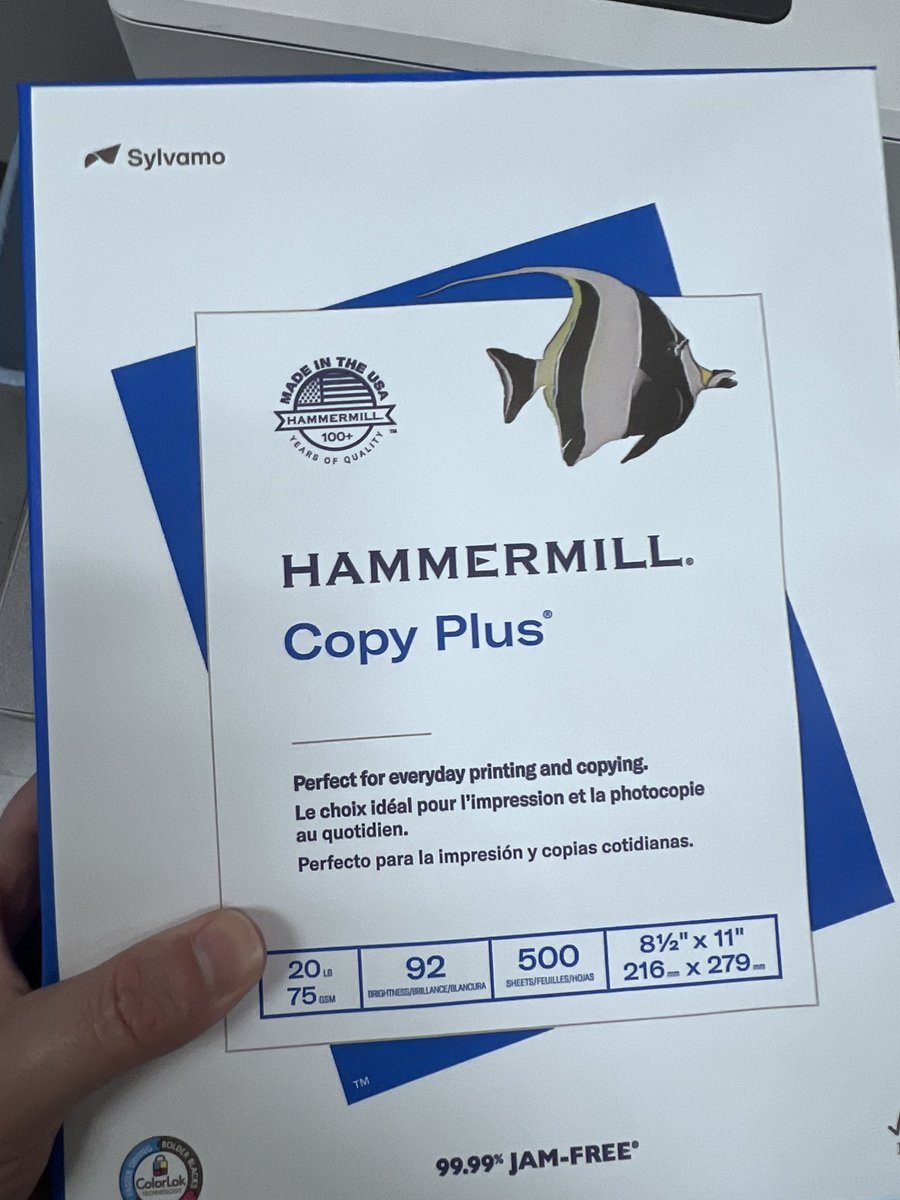 Starting Monday we can sell Hammermill paper