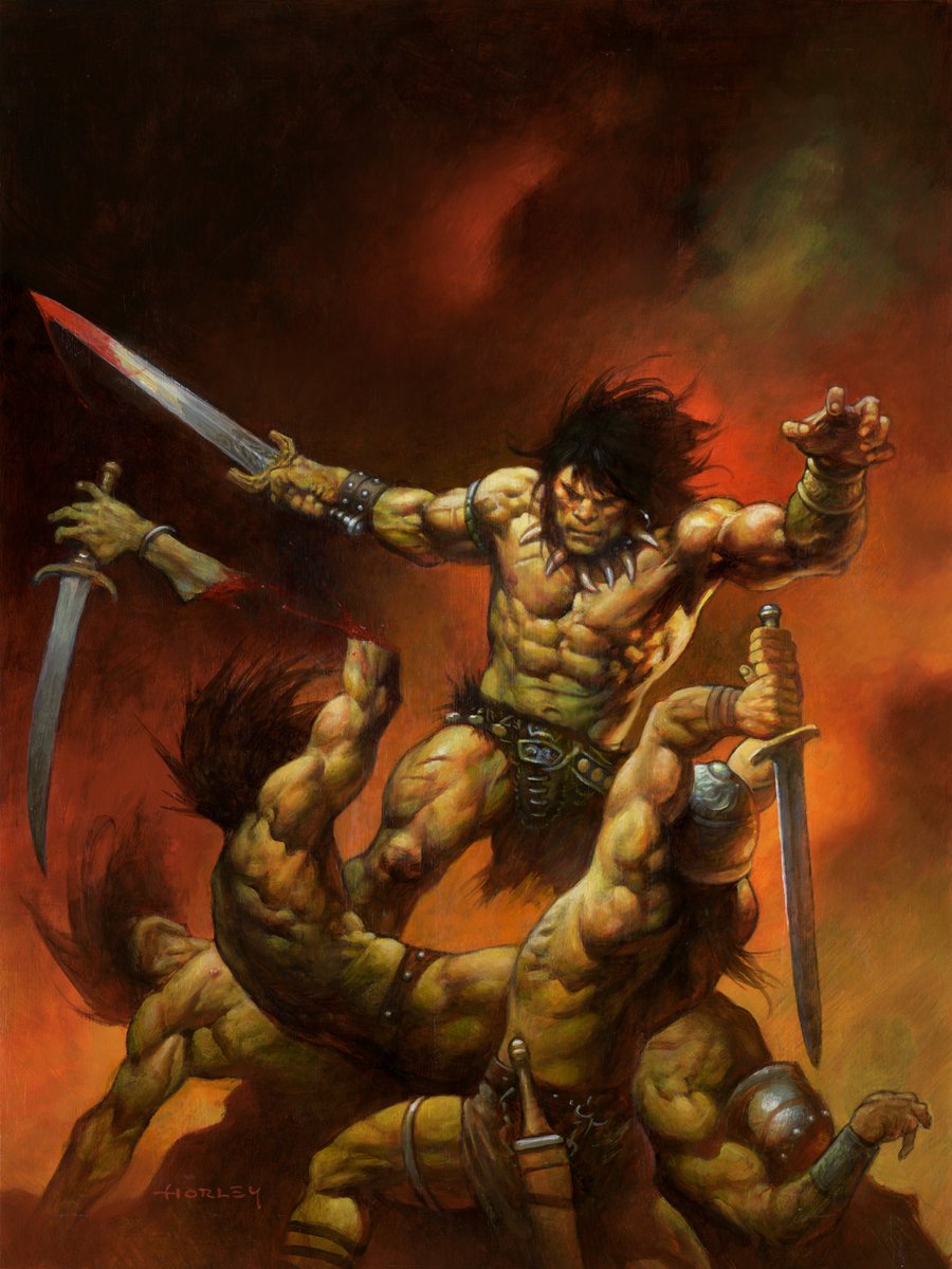 conanbycrom's tweet image. Issue 11 of Savage Sword is now on sale, showcasing a stunning, battle-charged cover by the legendary Alex Horley.

TWO DAYS LEFT TO CLAIM YOUR HORLEY KING CONAN SHIRT! 🔥⚔️

#conanthebarbarian #savageswordofconan #heavymetal #swordandsorcery #dungeonsanddragons #robertehoward…