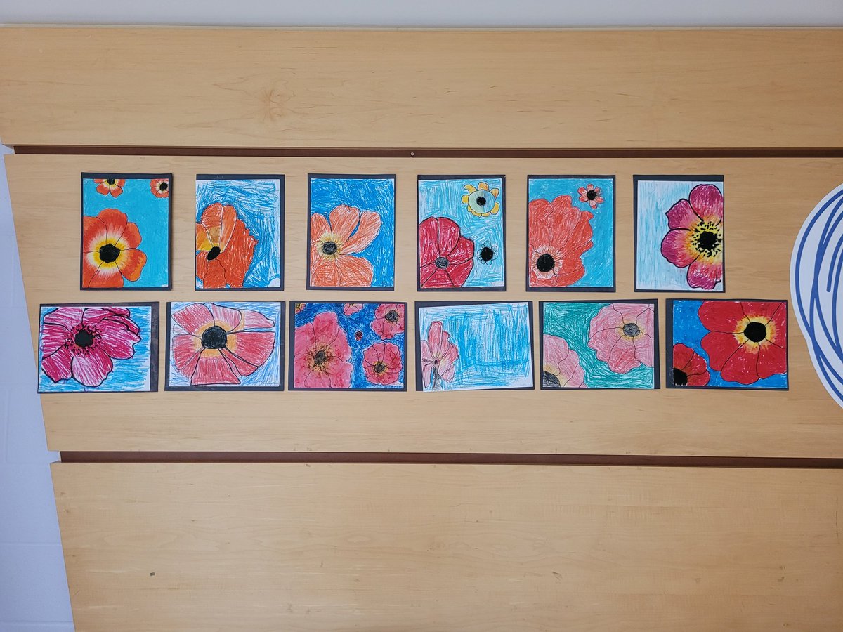 In preparation for Remembrance Day, gr. 4/5 core learned about the significance of the poppy
 We looked at different poppy designs around the world and used this as inspiration for our own poppy artwork❤️🖤 #LestWeForget #InFlandersFields <a href="/StGabrielOCSB/">St. Gabriel School</a> <a href="/OttCatholicSB/">Ottawa Catholic School Board</a>
