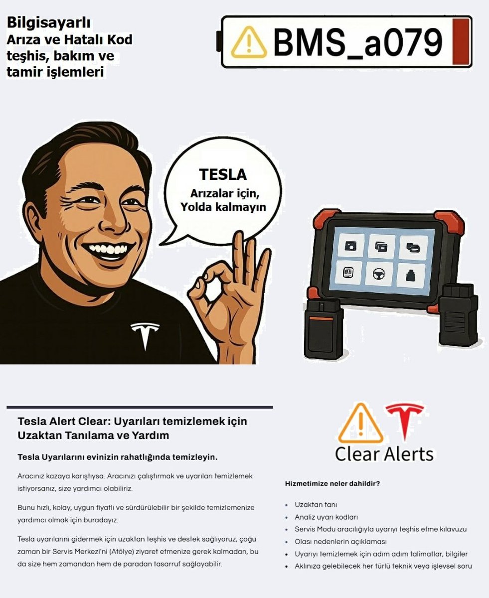 #Tesla #BMS Alert:
BMS_a079 uyarı alırsanız, Ne yapmanız gerekir?