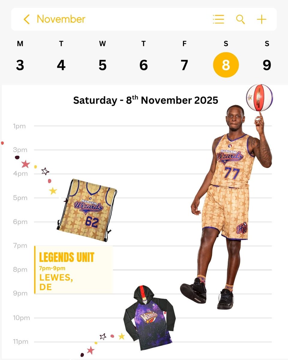 HarlemWizards's tweet photo. The Harlem Wizards are ready to bring the magic to town! Catch us LIVE tomorrow for a day packed with fun, hoops, and unforgettable moments!  
https://t.co/JBOryaTtrp
 #HarlemWizardsLive #GameDay #BasketballMagic #basketball #event #gamealert #gameon #WizardsBeyond #WizardsBeyond https://t.co/shCwQ63HeB