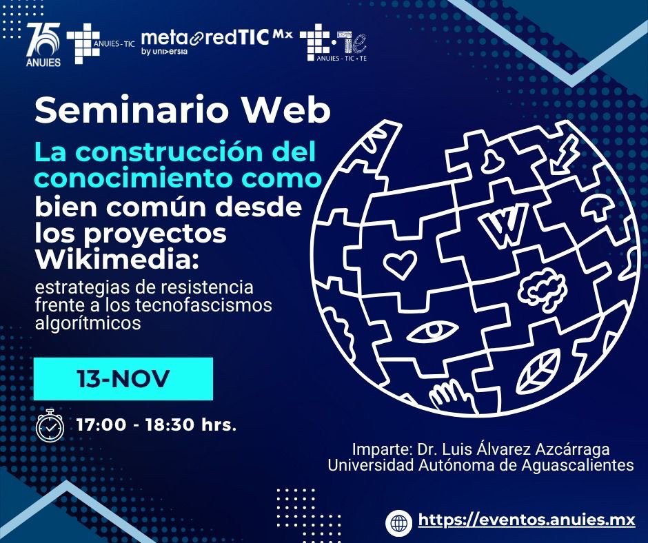 REMERI_MX's tweet photo. #Webinar 
La Comisión de Repositorios y Recursos Educativos Digitales (RI-RED) del Comité #ANUIESTIC celebrará un #Webinar que abordará una reflexión profunda sobre los desafíos que enfrentamos en una era dominada por algoritmos.
Inscripciones:
https://t.co/Ss84eHcS0D https://t.co/BiIJKc8k88