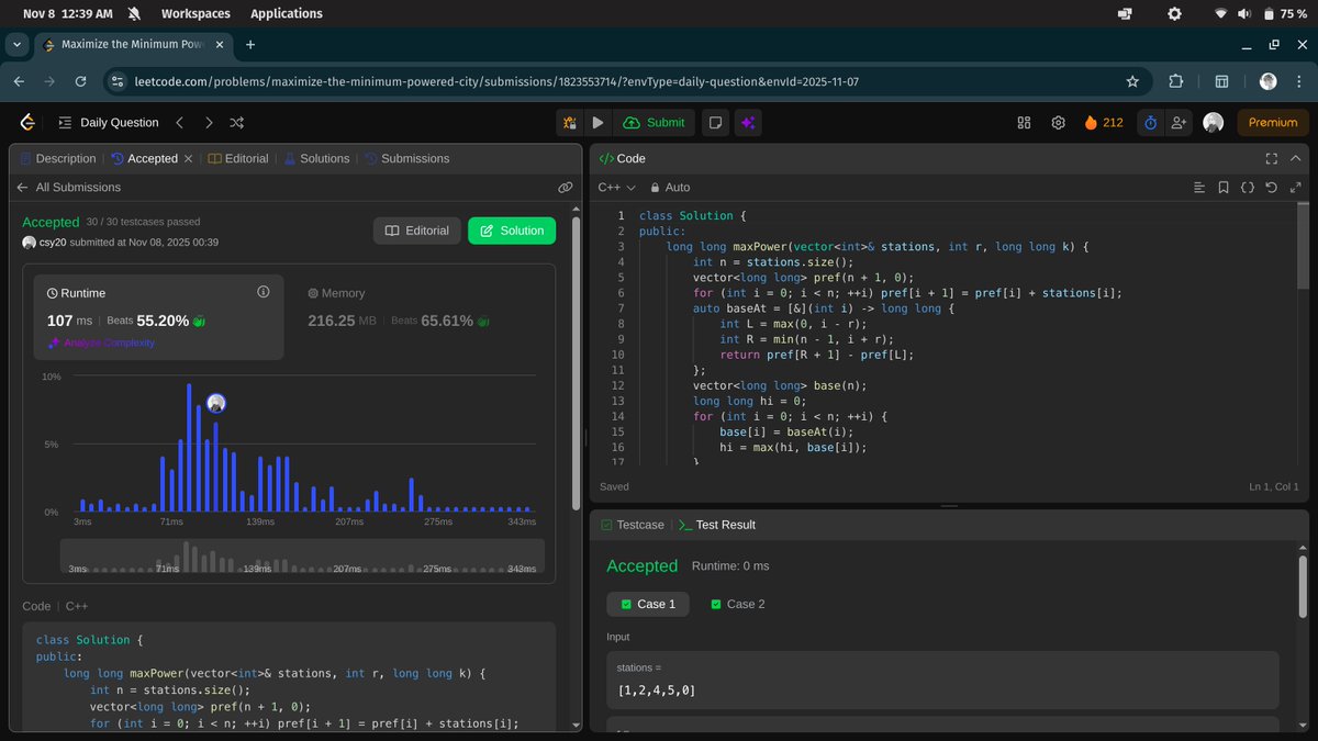 the__csy20's tweet photo. #Day265 of coding:
-leetcode POTD
#DSA #LeetCode https://t.co/jXMk8d3OFK