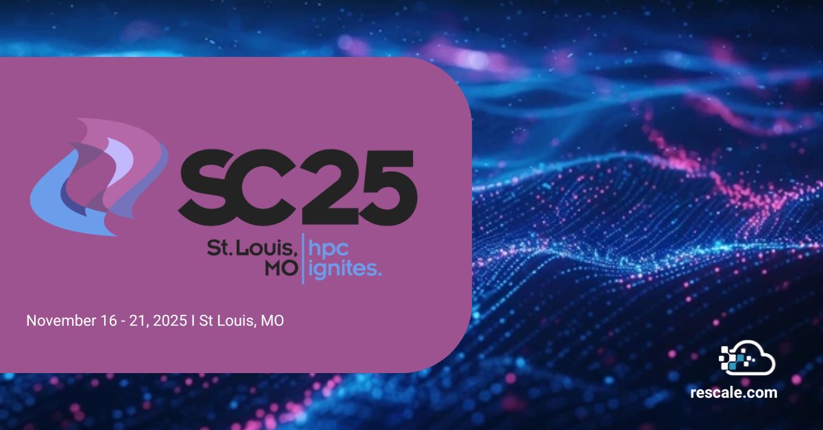 SC25 begins on MONDAY!

How are you preparing your engineering organization for the AI era of HPC?

At SC25, explore how Rescale’s Digital Engineering Platform makes this transformation simple:
→ Cloud-native HPCaaS built for agility and scale
→ Unified data intelligence across