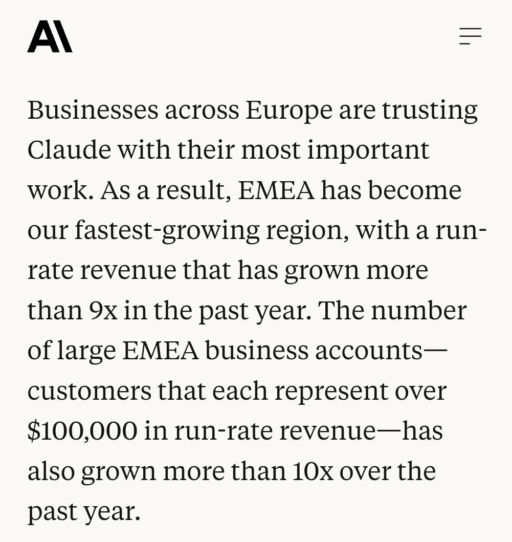 EMEA growth stats