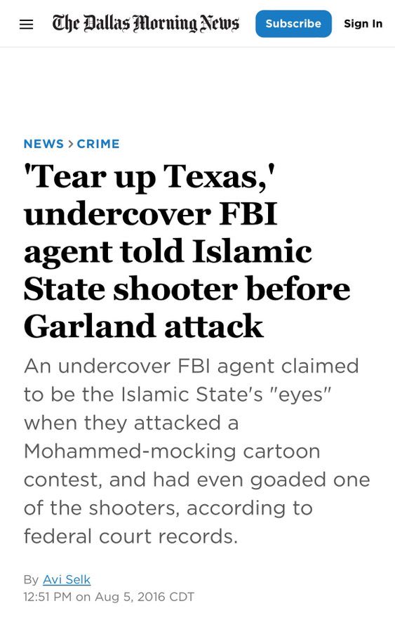Cernovich's tweet photo. President @realDonaldTrump, a jihadi attempted to murder dozens of Americans. He was working on behalf of the FBI, who texted him, “Tear up Texas!” Why are these files being covered up?! https://t.co/PxwdaIa9I2