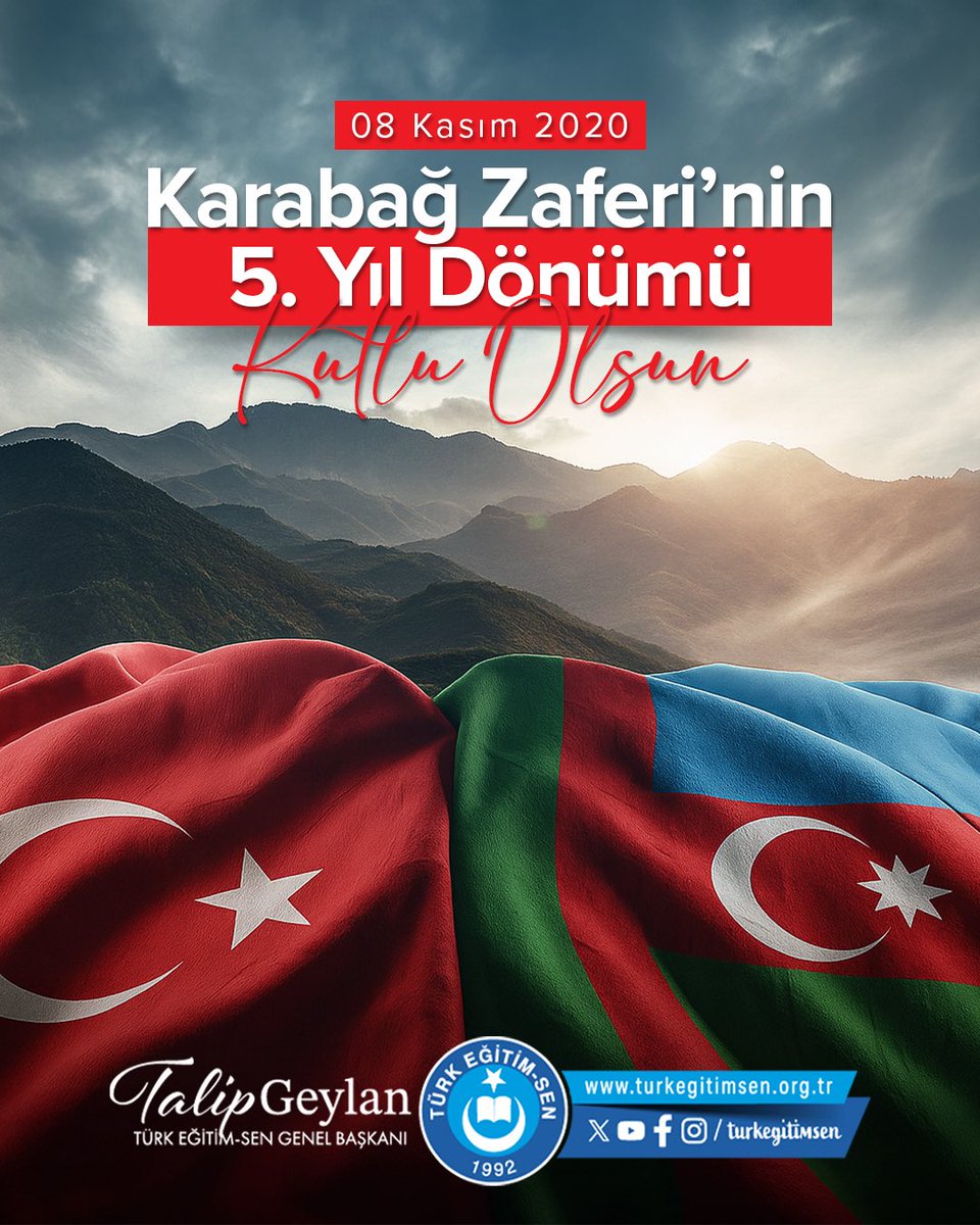 Can Azerbaycan Zafer Günü’n kutlu olsun.
🇦🇿🇹🇷
Kadim Türk toprağı Karabağ’ımızı hürriyetine kavuşturan aziz şehitlerimizi minnet ve şükranla anıyorum.
Cennet mekan ruhları şad olsun.
