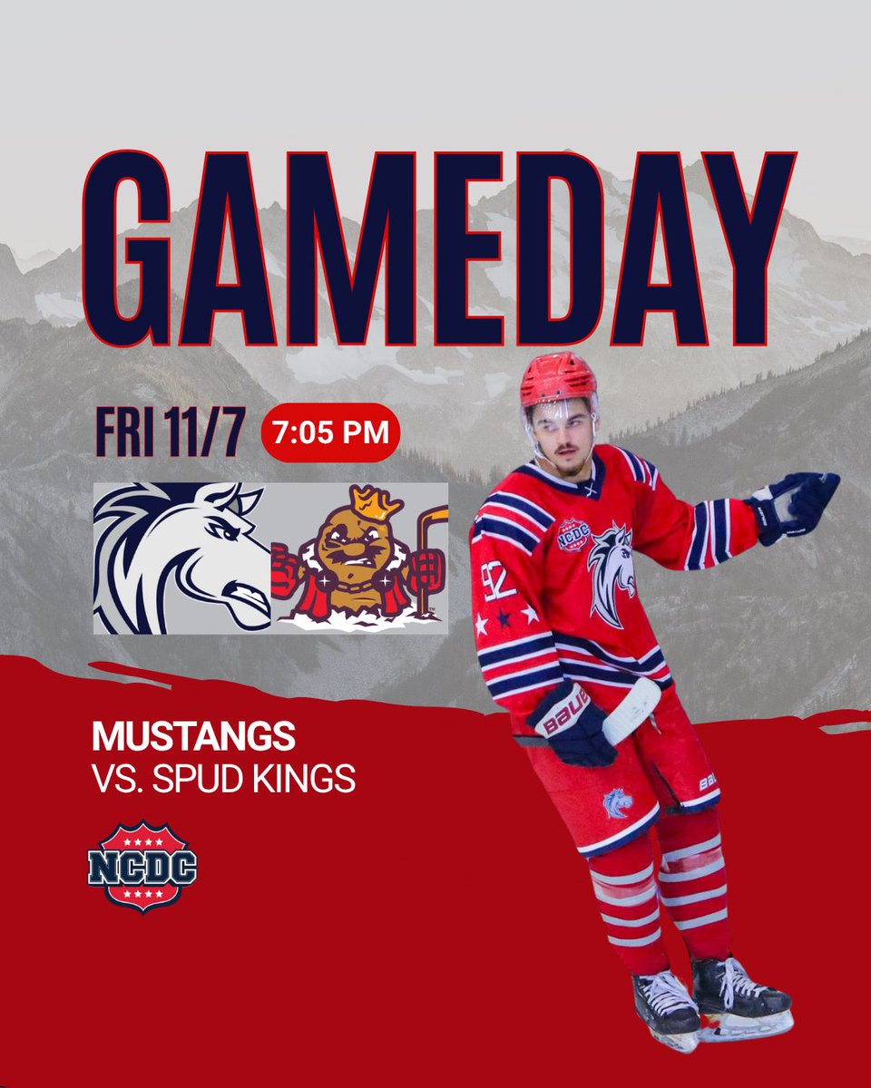 Mustangs take the ice at Mountian America Center tonight vs. the Spud Kings. Get tickets now or cheer on the Stangs on Black Bear TV 📺 You won’t want to miss this one!